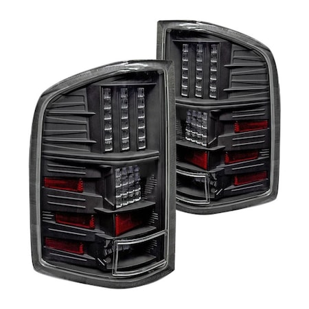 Winjet Led Tail Lights - Glossy Black / Clear CTWJ-0067-GBC